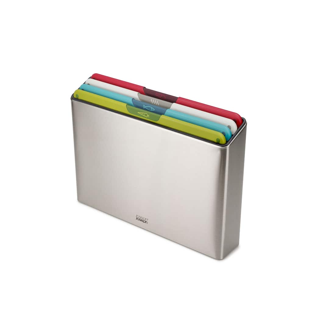 Joseph Joseph Folio Icon Steel 4-piece Cutting Board Set with Stainless Steel Case