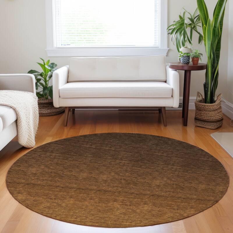 Machine Washable Indoor/ Outdoor Chantille Solid Ombre Rug