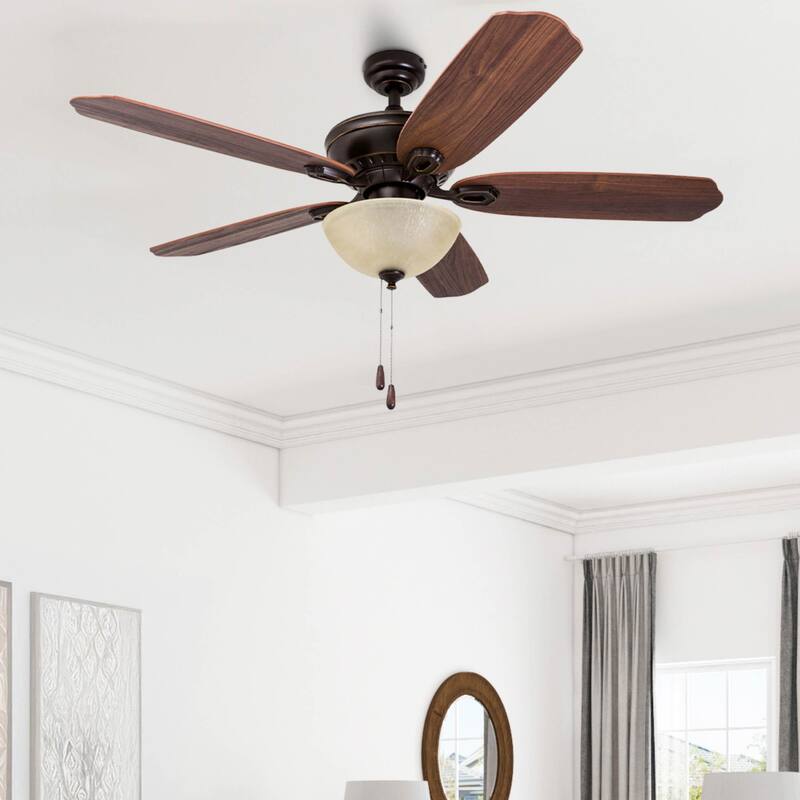 52" Prominence Home Spring Hollow Bronze Traditional Indoor LED Ceiling Fan with Light