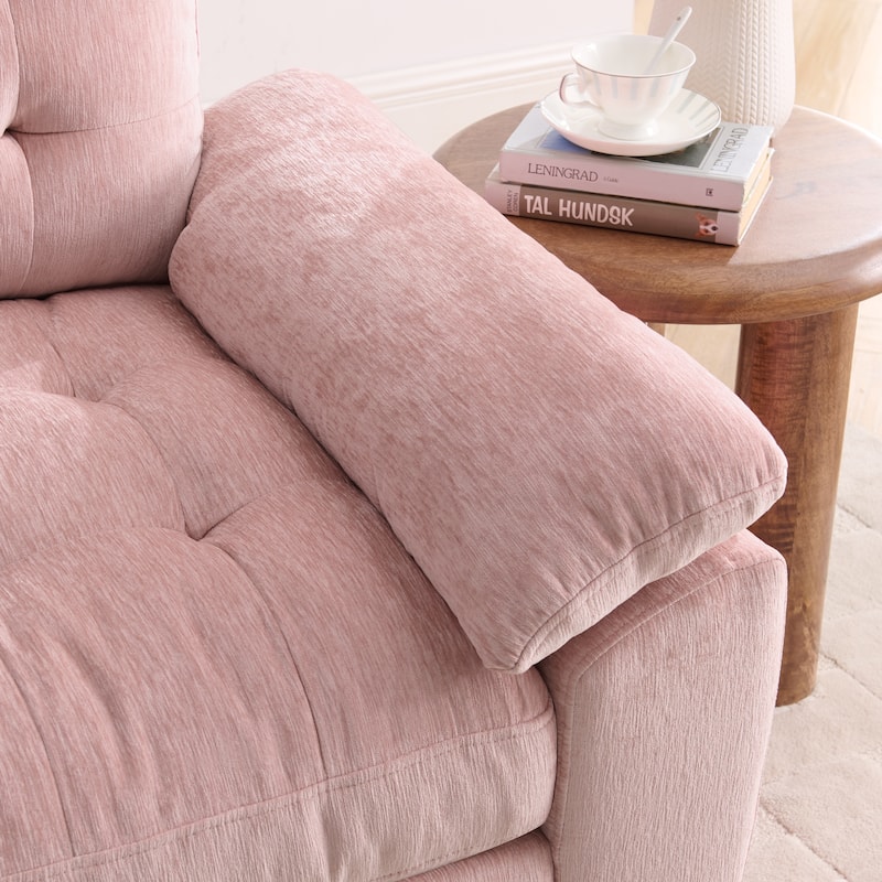 Double Recliner Chair with Adjustable Backrest, Storage Ottoman, USB Port & Phone Stand