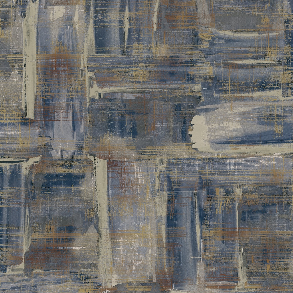 Galerie Wallcoverings Lustre Collection Abstract Paintstroke Non-woven Metallic Wallpaper Roll