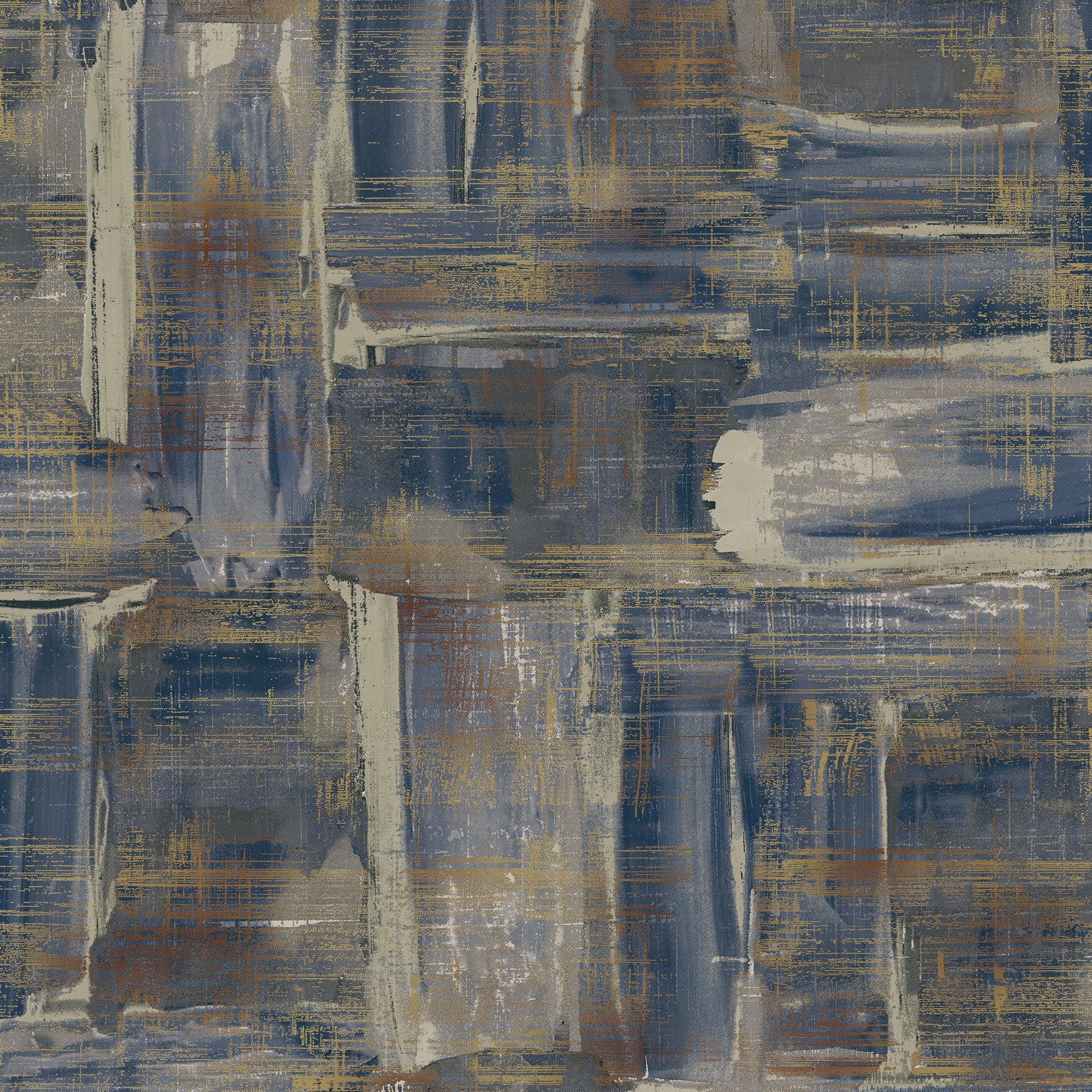 Galerie Wallcoverings Lustre Collection Abstract Paintstroke Non-woven Metallic Wallpaper Roll