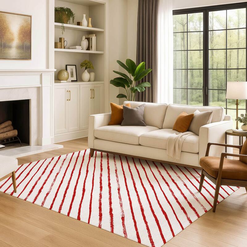 Premium Washable Super Soft Angle Stripe Mayfield Rug