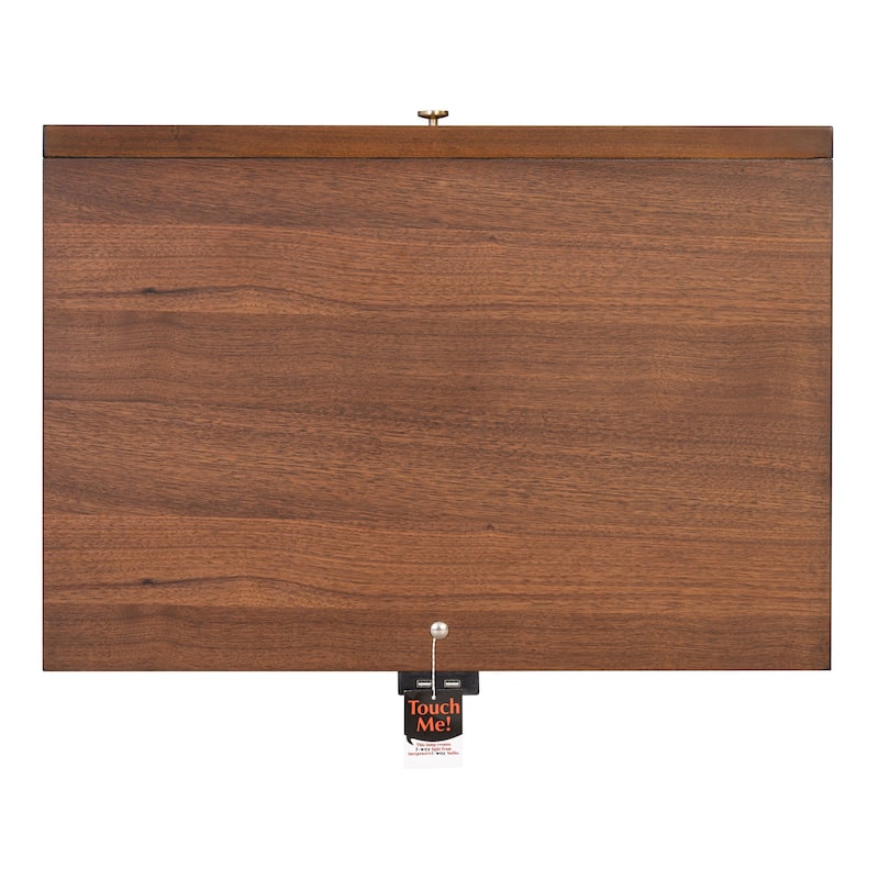 Furniture of America Forma Mid-Century Modern 3-Piece Walnut Solid Wood Platform Bedroom Set