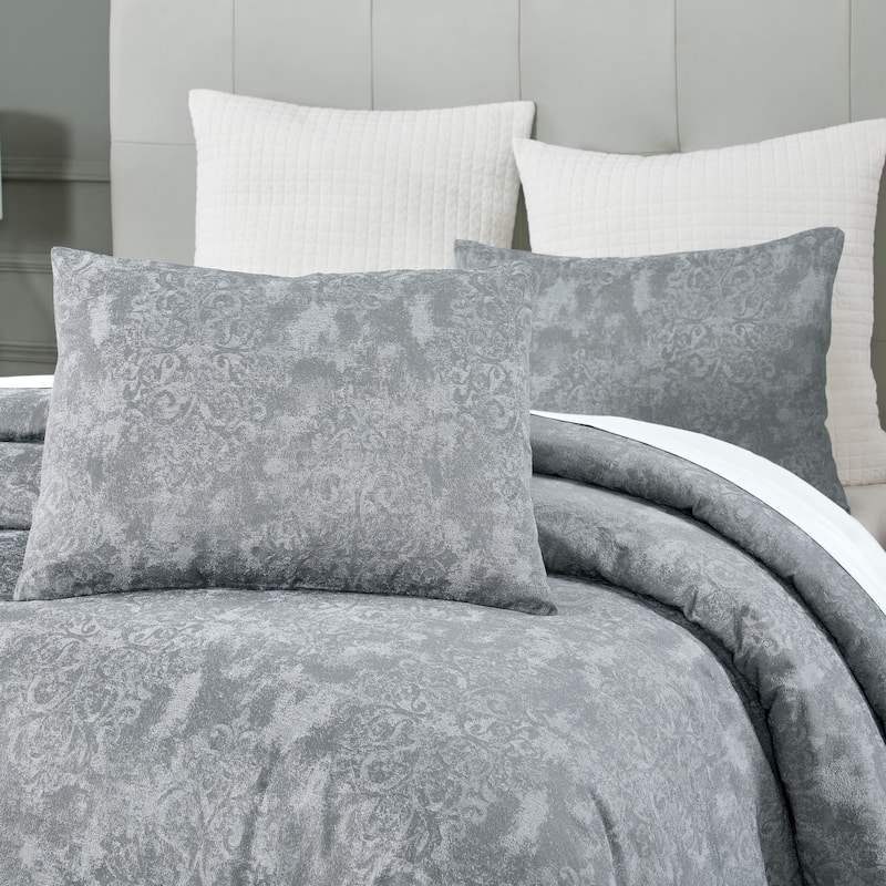 Better Trends Vincent Collection Poly/Cotton Damask Comforter Set with Sham-Supper Absorbent, Machine Washable, Tumble Dry
