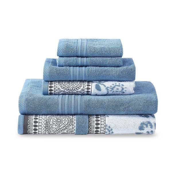 Modern Threads Ophelia 6-Piece Yarn Dyed Jacquard Towel Set - On