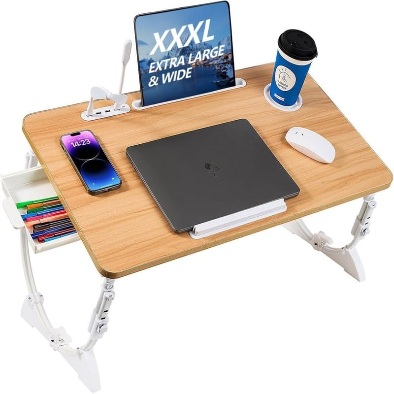 Adjustable Laptop Bed Desk - Walnut