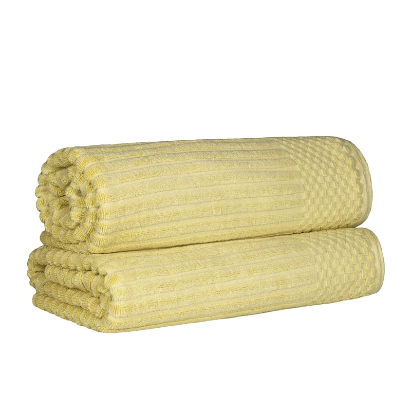 Superior Soho Ribbed Cotton Bath Sheet Set of 2