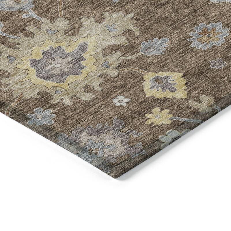 HomeRoots Floral Traditional Rectangle Outdoor Rug