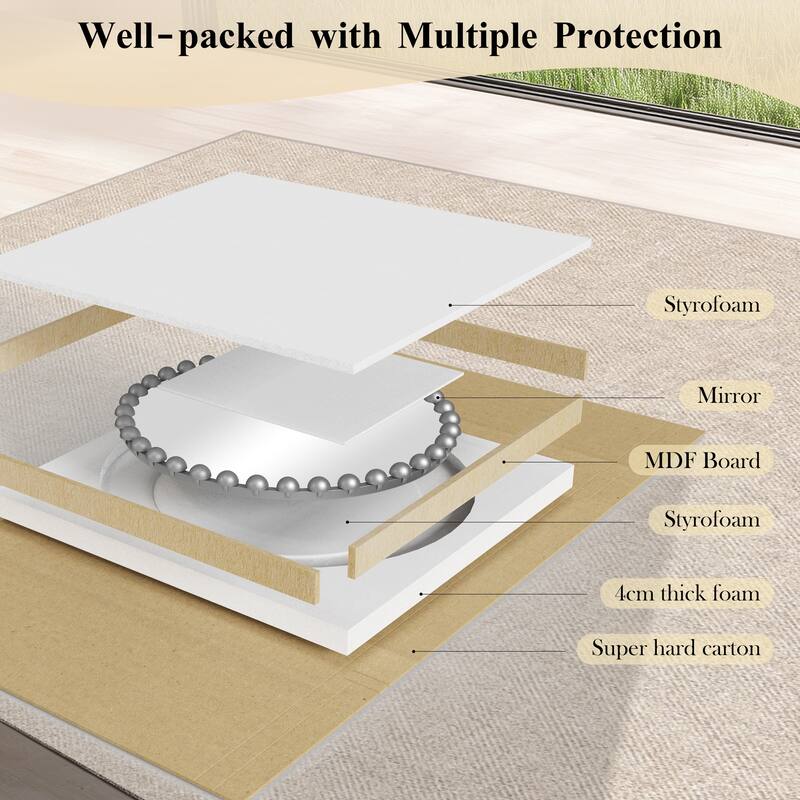 Iron Bead Wall Mirror to Enhance the Overall Otyle