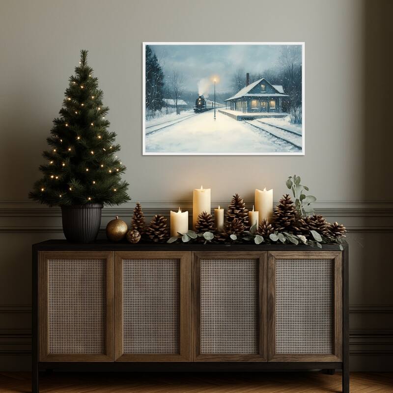 Landscape Painting by Tradelink inhouse artist Framed Canvas Wall Art Print - Sylvie White