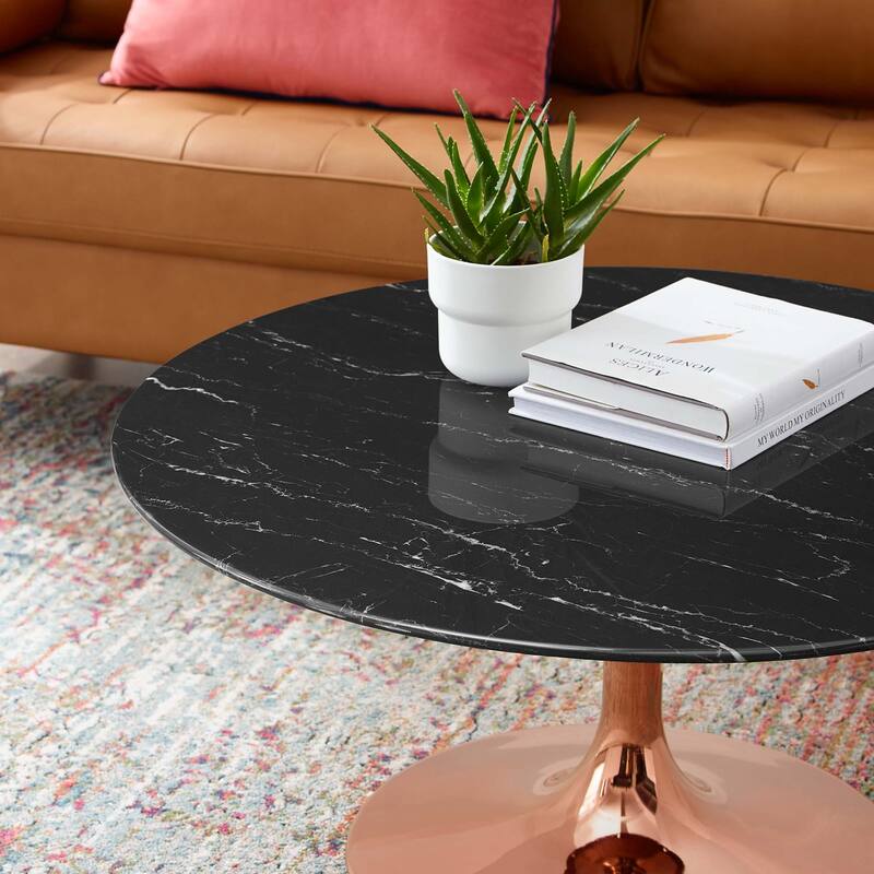 Lippa Round Artificial Marble Coffee Table