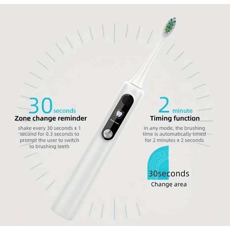 Clinton Intelligent Magnetic Suspension Ultrasonic Electric Toothbrush with 7 Modes