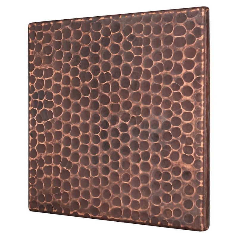 6" x 6" Hammered Copper Tile - Quantity 4 (T6DBH_PKG4)