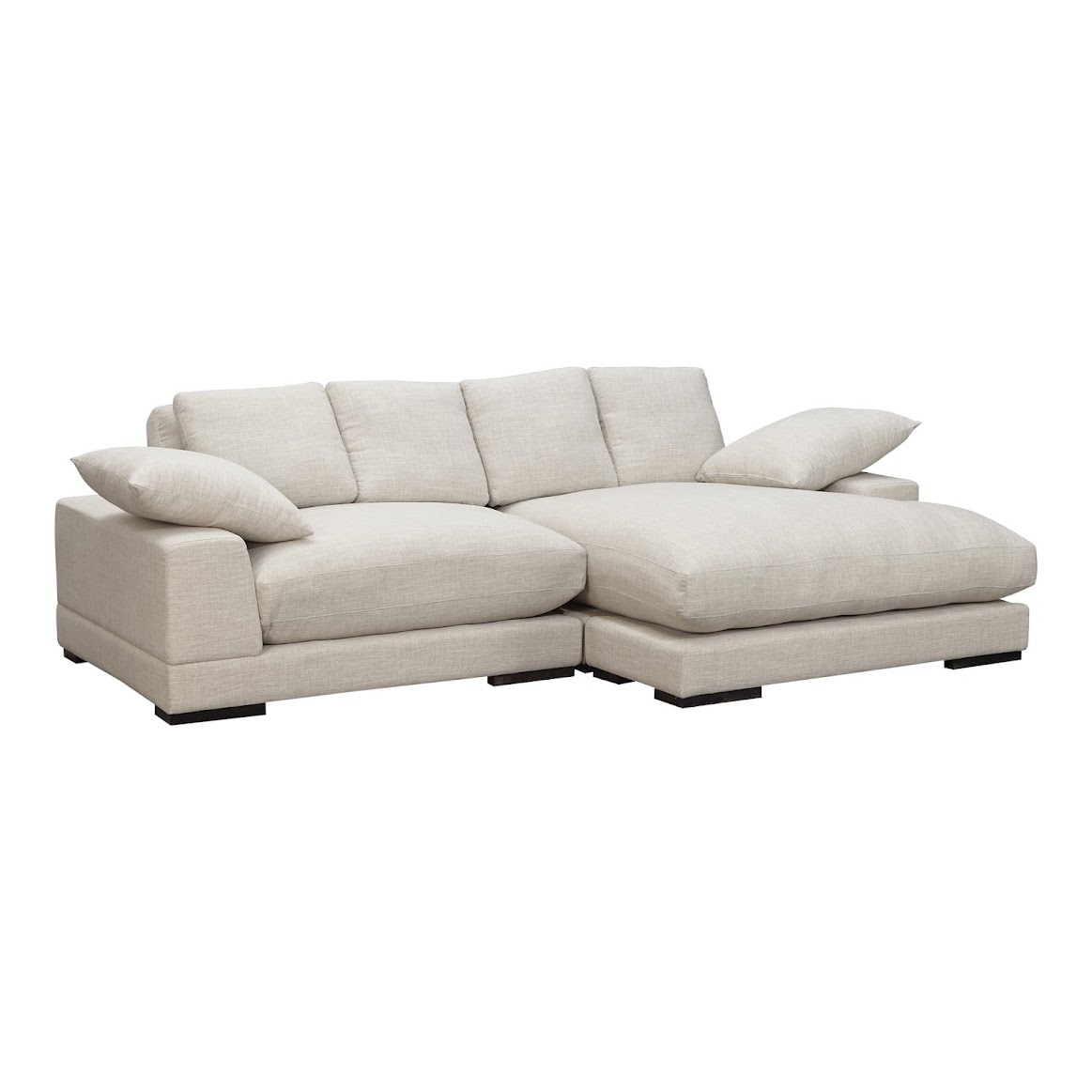 Aurelle home reversible contemporary sectional sofa top