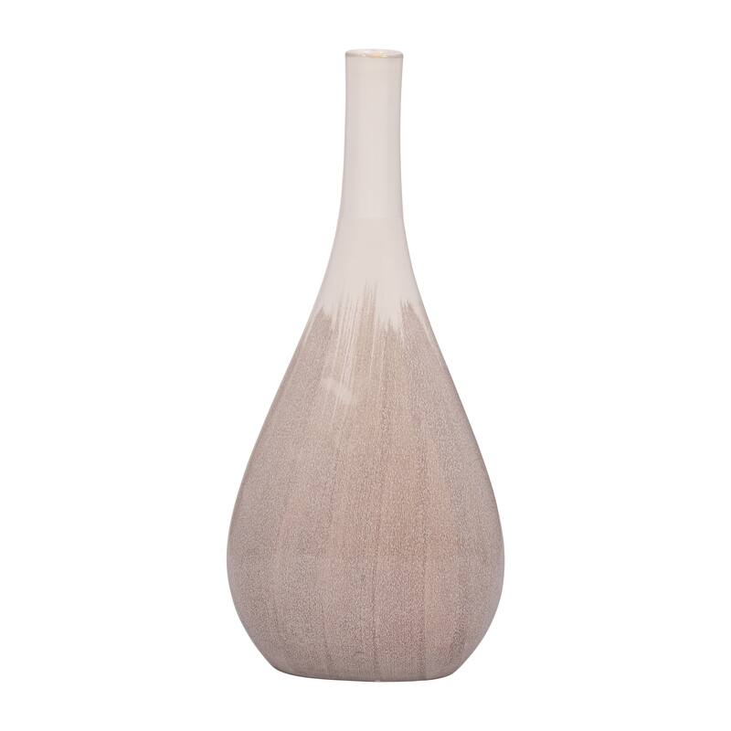 Sagebrook Home Valdiva Stoneware Vase - White, Novelty, Ombre, Elegant Home Accent in Stoneware Color