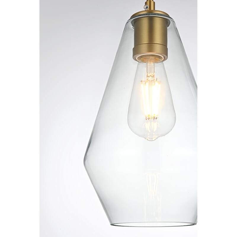 Elegant Lighting Gene Single Light 7" Wide Mini Pendant with Clear