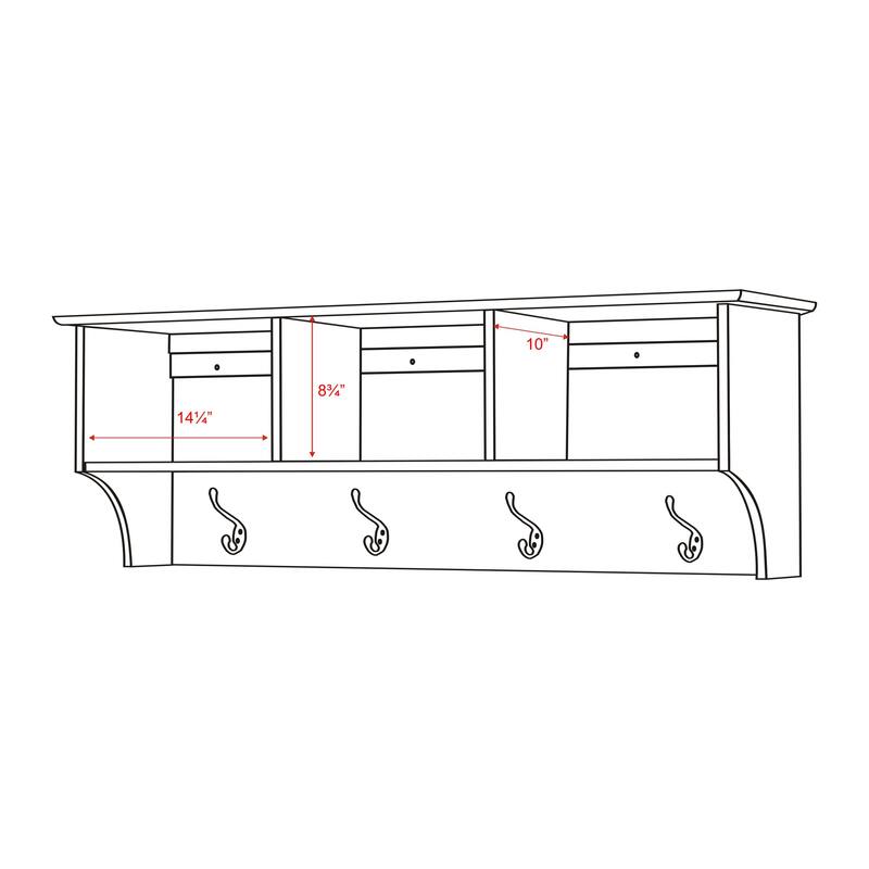 Winslow White Hanging Entryway Shelf