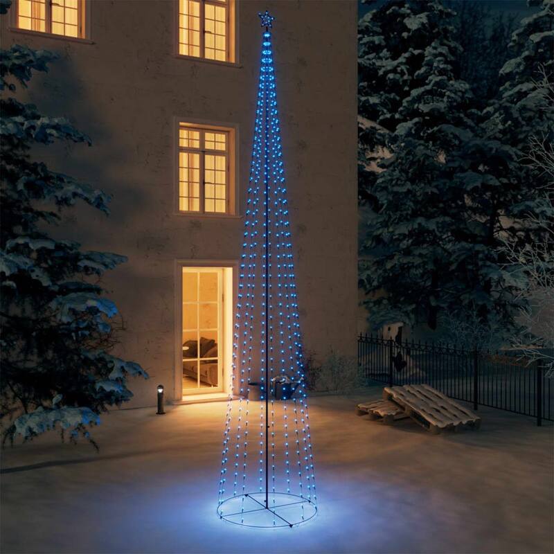 vidaXL Christmas Cone Tree Decoration Artificial Christmas Tree with LEDs