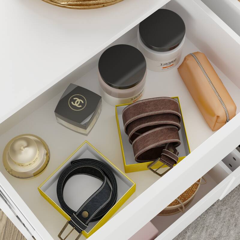 White 9-Drawer Storage Dresser with Stylish Design and Anti-Tip Feature