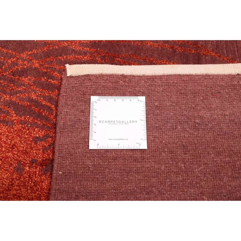 ECARPETGALLERY Hand-knotted Opulence Dark Brown Silk, Wool Rug - 7'11 x 9'10