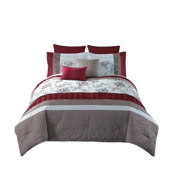 pics Red Floral King Comforter Sets usd