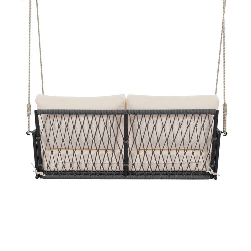 Woven Rope 2-Seater Porch Swing Sofa