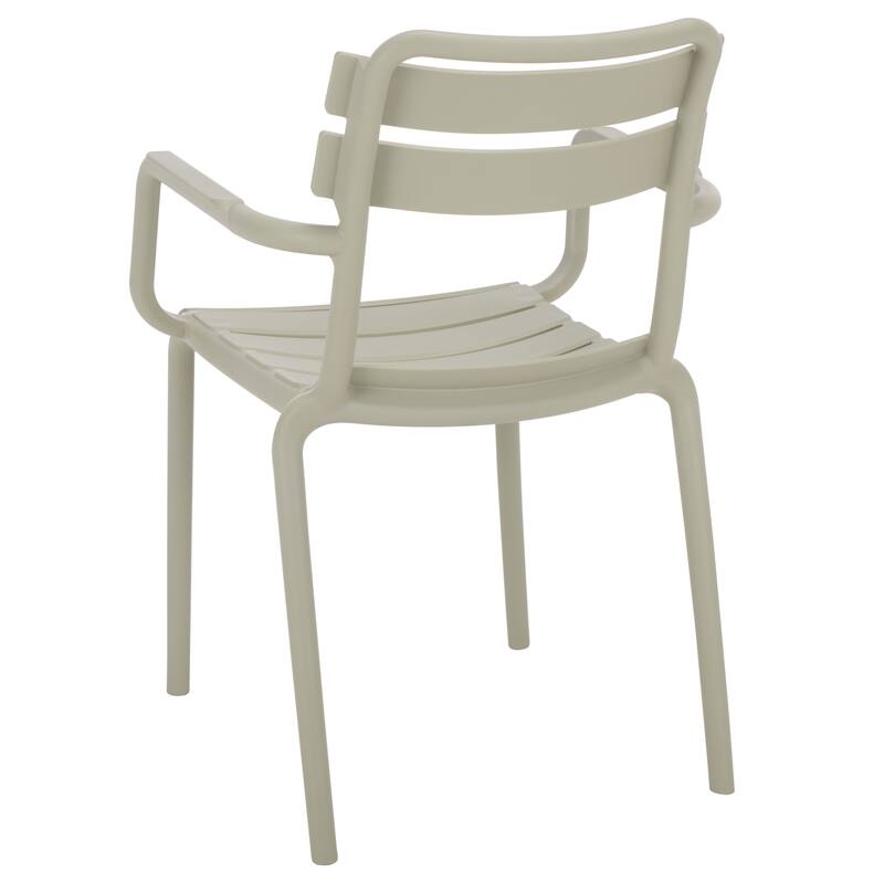 SAFAVIEH Outdoor Living Sarah Stacking Dining Armchair (Set of 2) - 21"W x 23"D x 32"H