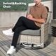 preview thumbnail 42 of 55, OVIOS 5-Piece Outdoor Wicker Swivel Chair Set With Solar-Powered Table