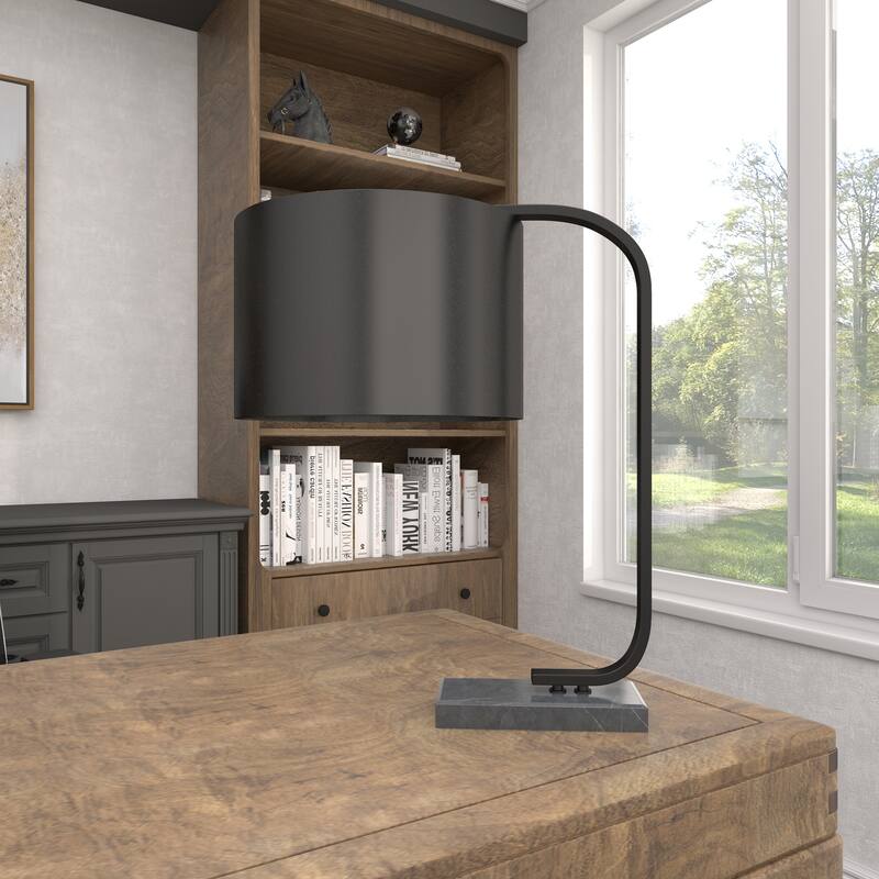 Black Metal Room Desk Lamp - 12 x 18 x 22