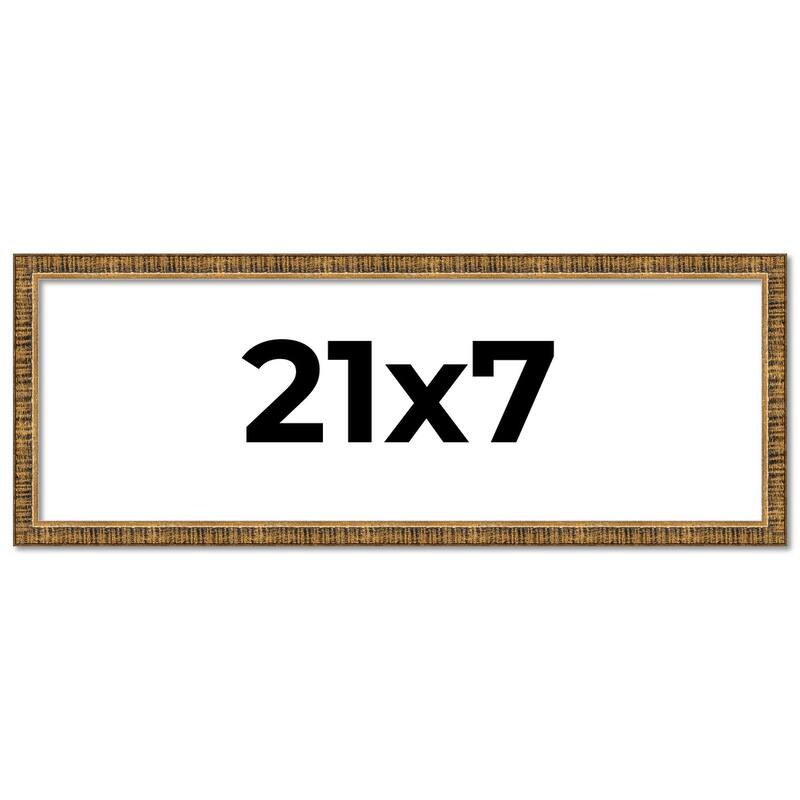 21x7 Frame Gold Kingsley Distressed Solid Wood Picture Frame Width