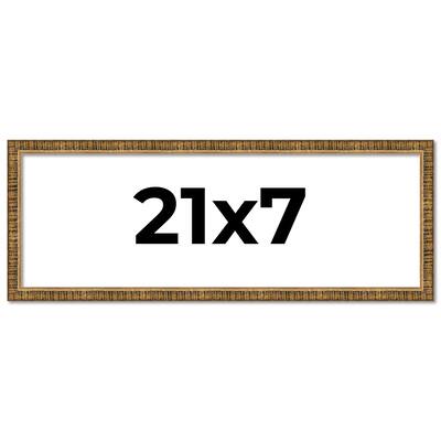 21x7 Frame Gold Solid Wood Picture Frame - Complete Modern Photo Frame