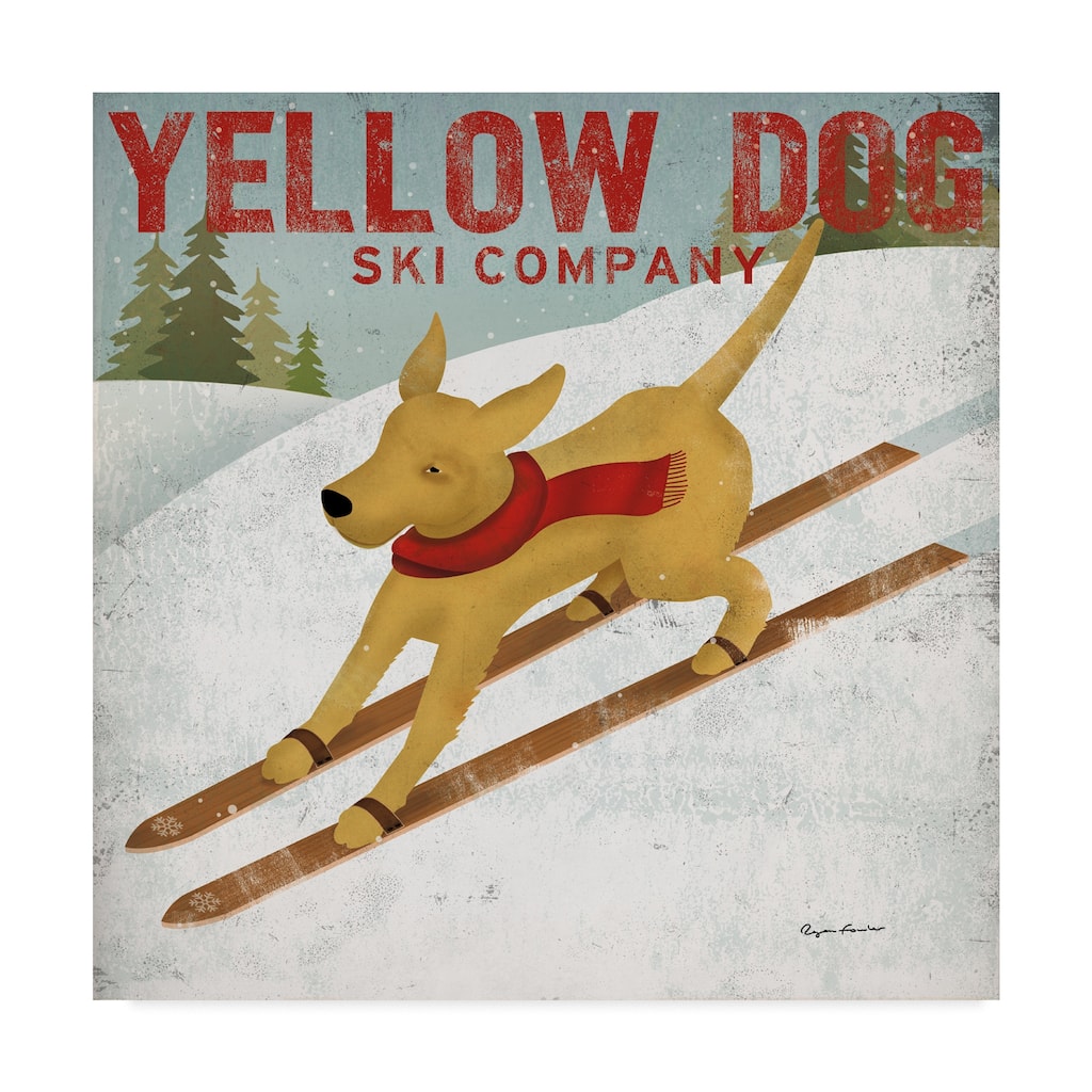 Ryan Fowler 'Yellow Dog Ski Co' Canvas Art