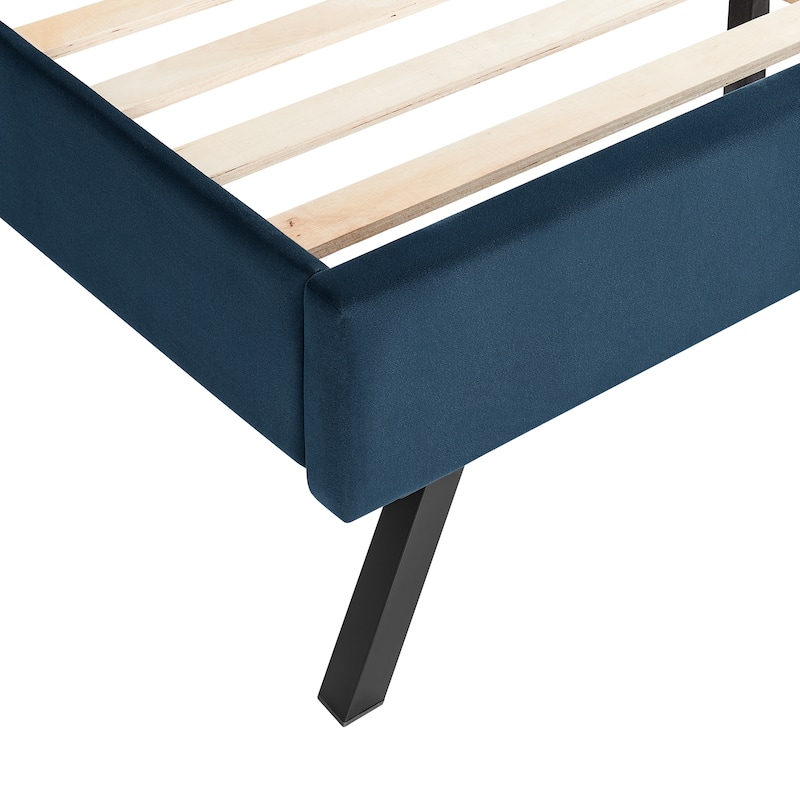 Studio Living Ashton Full Upholstered Bed in Velvet Fabric