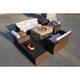 Option Rectangular brown table (W40"xD36.5"xH23.8")