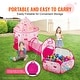 preview thumbnail 26 of 26, Kids Play Tent with Tunnel, Basketball Hoop for Boys, Girls, Babies and Toddlers, Indoor/Outdoor Pop Up Playhouse