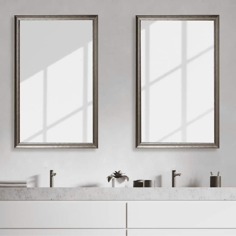 Frame My Mirror Pewter Finish Framed Mirror, Crenshaw Design.