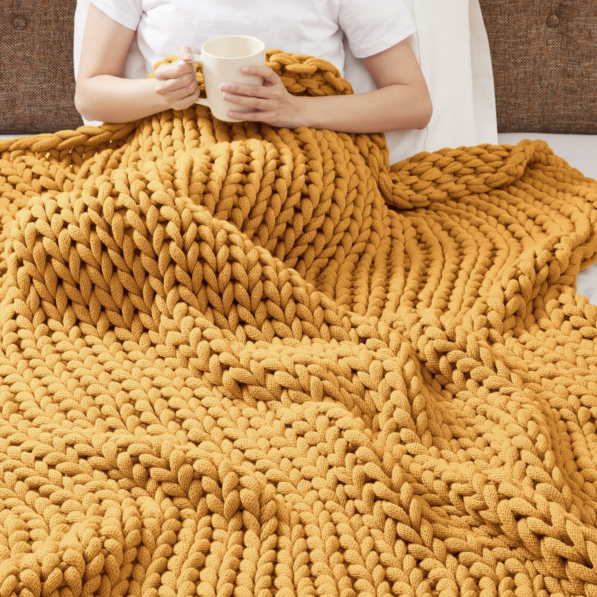 Madison park chunky store double knit handmade throw