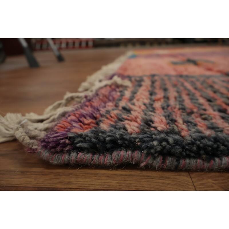 Hand Knotted Oriental 100% Wool Carpet Modern Geometric Oranges & Rust Moroccan Area Rug - 14' 5'' X 9' 5''