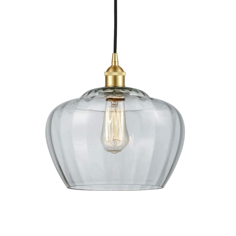Innovations Lighting 616-1P-12-11-L Fenton Pendant Fenton 11" Wide - Satin Gold / Clear