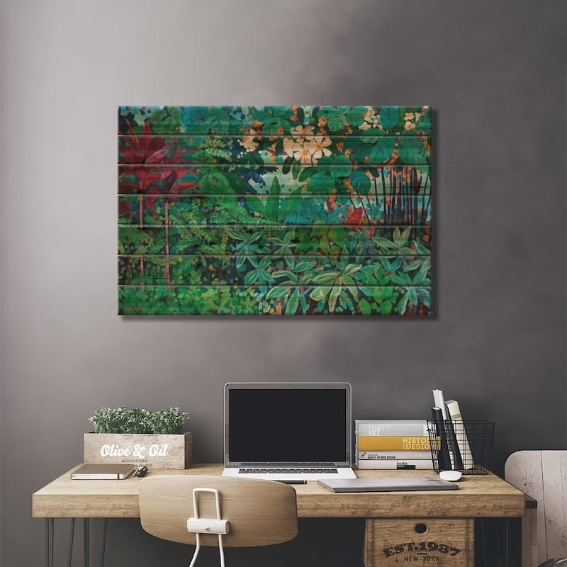Lush Print On Wood by Melissa Read-Devine - Multi-Color