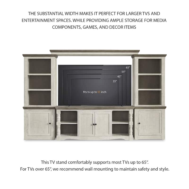 Signature Design by Ashley Havalance White/Gray 4-Piece Entertainment Center - 121.75"W x 20"D x 77"H