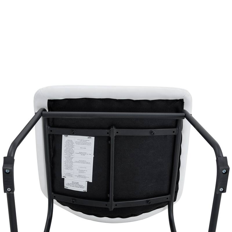 Retro Bar Chairs Set of 4, Modern Faux Leather High Bar Stools with Back and Metal Leg, Bar Chairs for Kitchen Island
