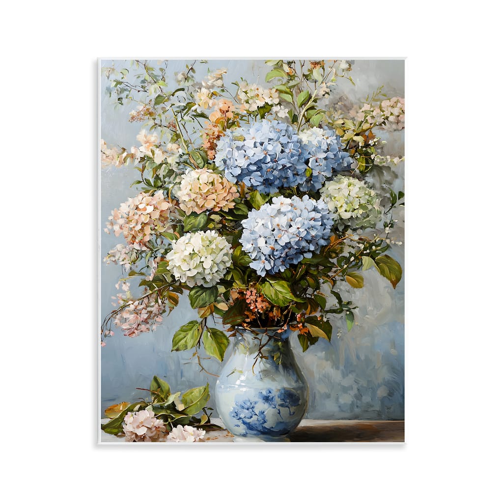 Stupell Classic Hydrangeas & Leaves Wall Plaque Art Design By Franklyn Gregory