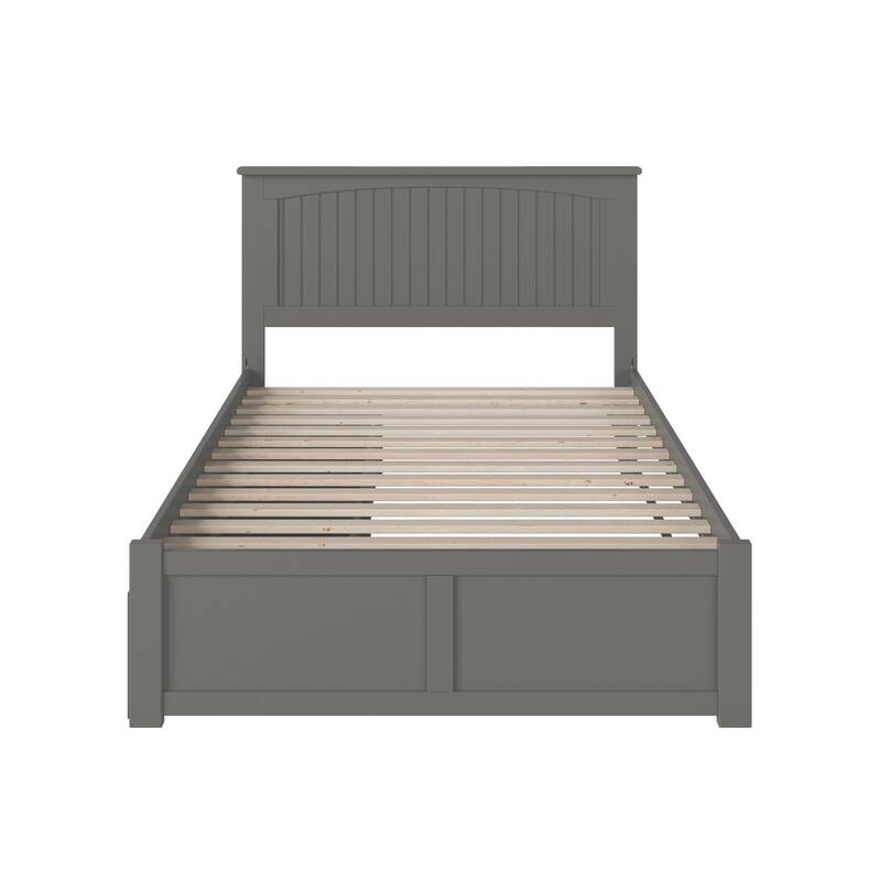 Platform Bed - Storage Bed with Flat Panel Footboard & USB Charger