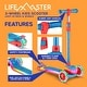 preview thumbnail 40 of 52, 3-Wheel Kids Scooter with Multi-Color Lights on Deck & Wheels – 5-Height Adjustable Handlebar,