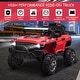 preview thumbnail 4 of 3, Kids Electric Truck Car Ride-On with Remote Control, Dual Seat Belts, Siren, Music, and Shock-Absorbing Suspension