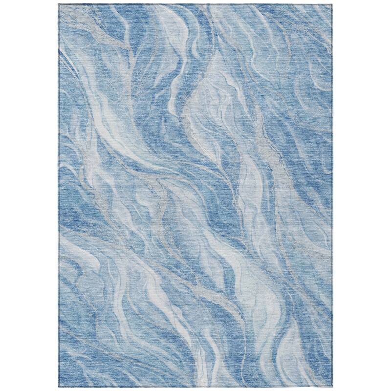 HomeRoots Abstract Transitional Rectangle Outdoor Rug