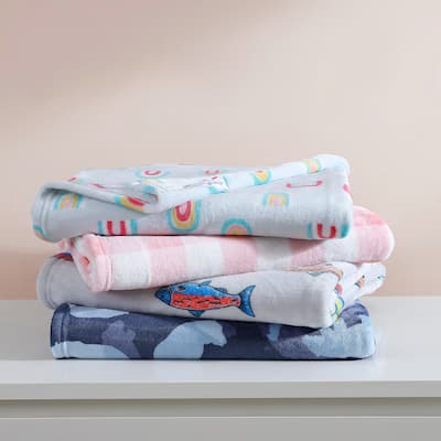 Eddie Bauer Kids Printed Fleece Throw Blanket