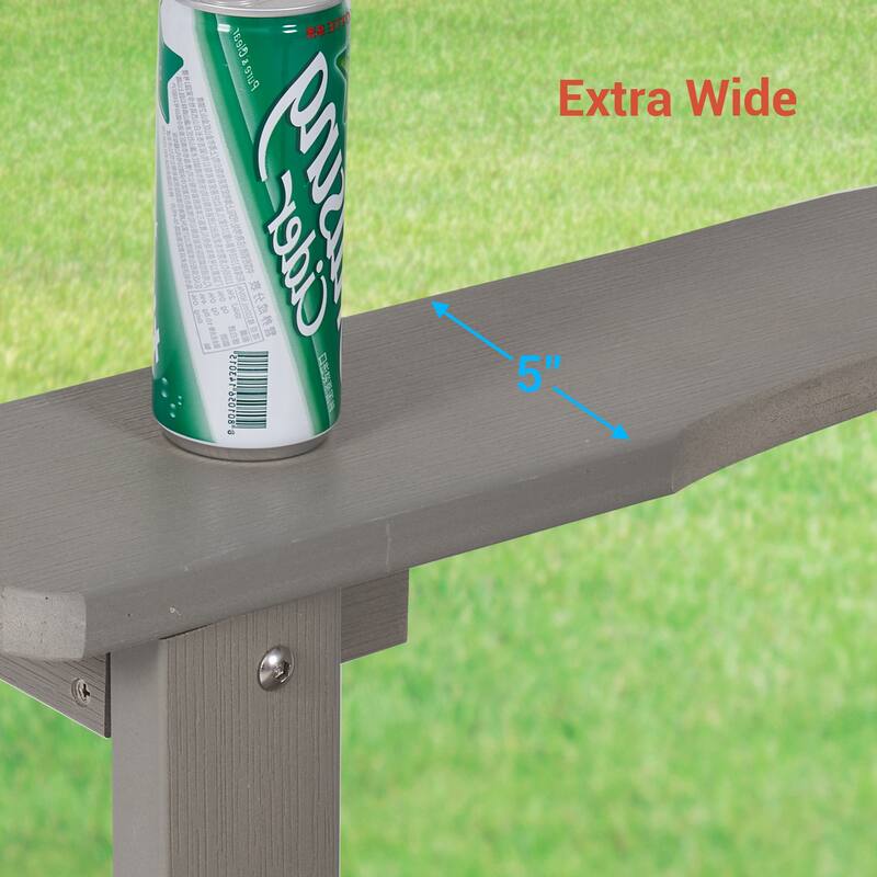 BONOSUKI Patio Adirondack Chair w/Cupholder,Weather Resistant-Set of 4